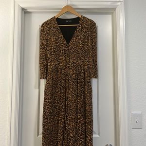 Zara Leopard Print Midi Dress